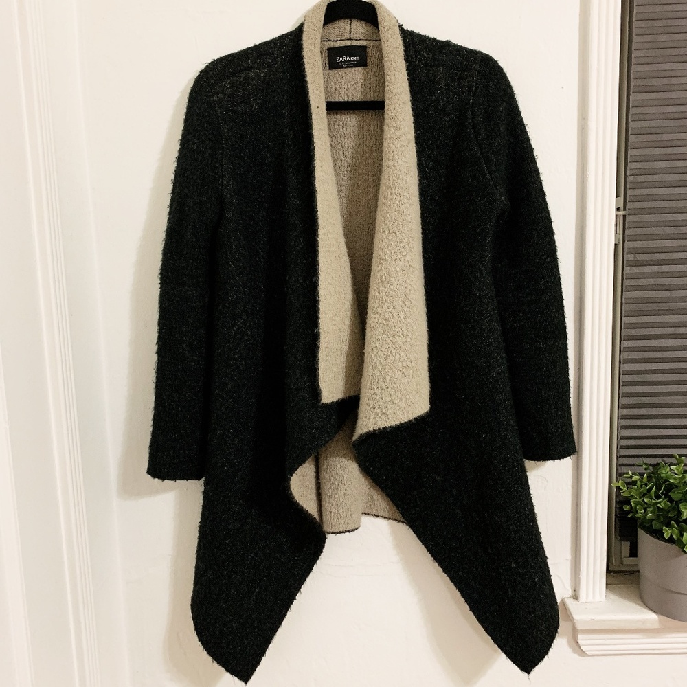 ZARA Knit Wool Blend Open Cardigan